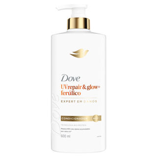 Condicionador Dove UV Repair e Glow Ferúlico Expert em Danos 600ml em Oferta na Shopee
