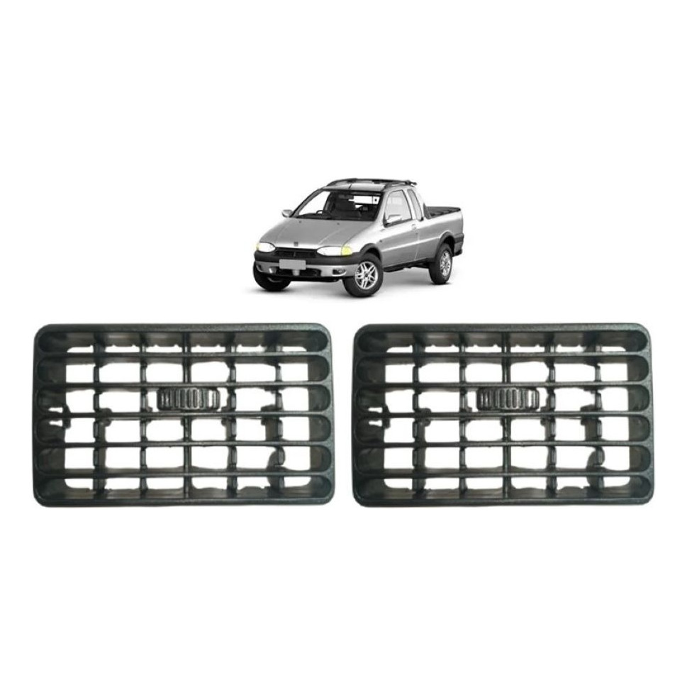 2 Difusor Grade Saida Central Ar Strada SIENA PALIO 1996 1997 1998 1999 2001 2002 2003 2004