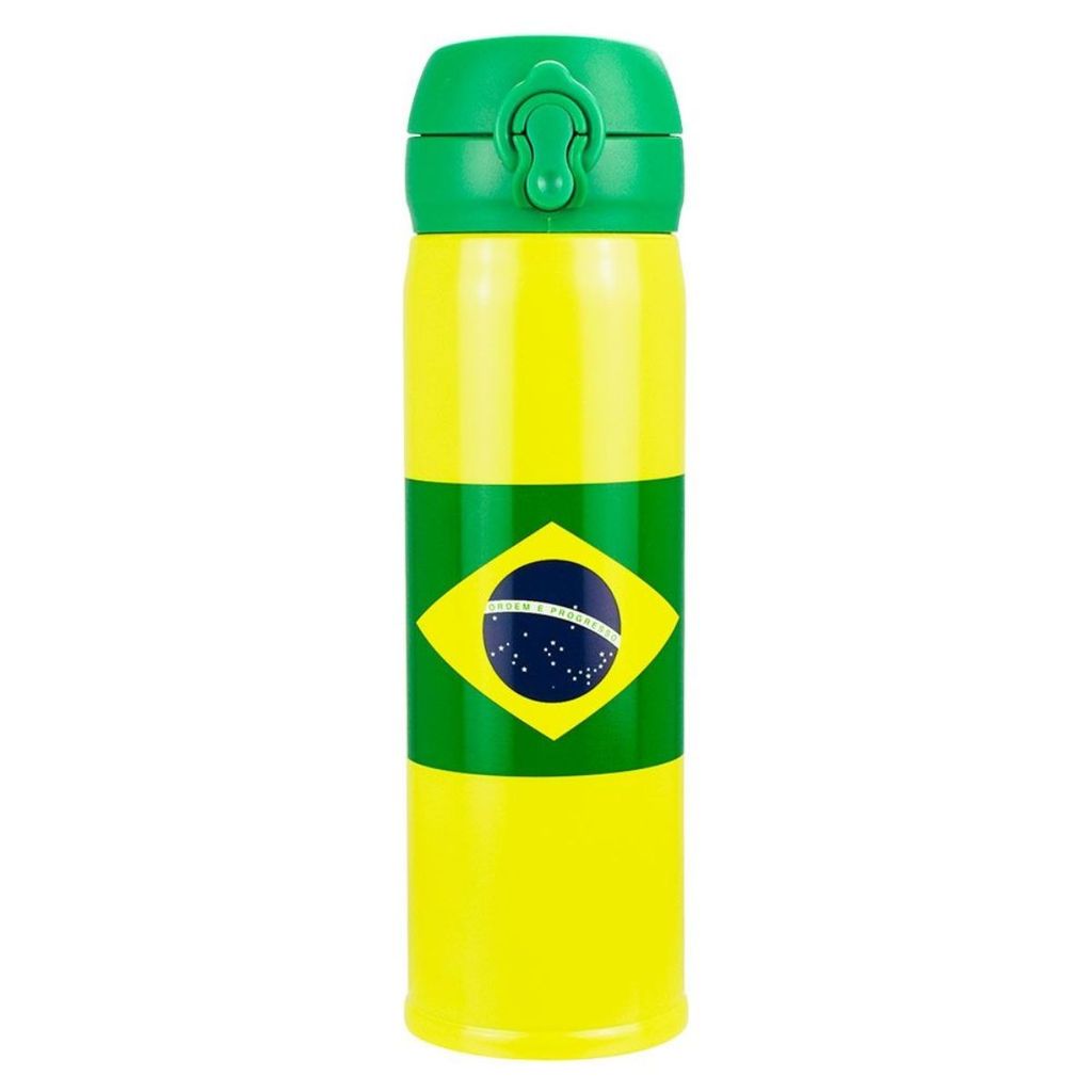 Garrafa Térmica Brasil Amarelo Copa 420ml