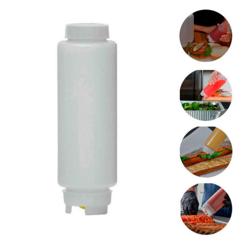 Bisnaga FIFO Invertida de Alta Qualidade Plastica Ketchup Mostarda Molhos Resistente 700 ml