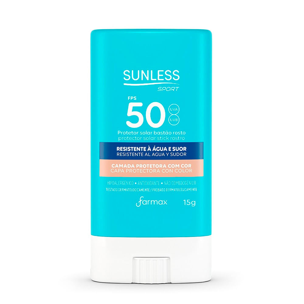 Protetor Solar Facial Sunless Sport Bastão Fps50 15g - VENCIMENTO AGOSTO 2026 em Oferta na Shopee