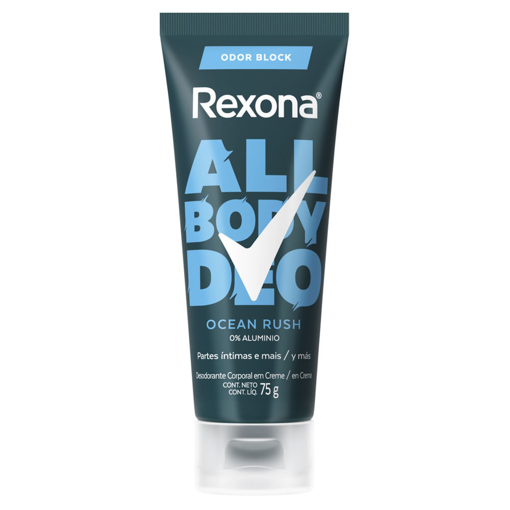 Desodorante Corporal Em Creme Rexona Ocean Rush 75g em Oferta na Shopee