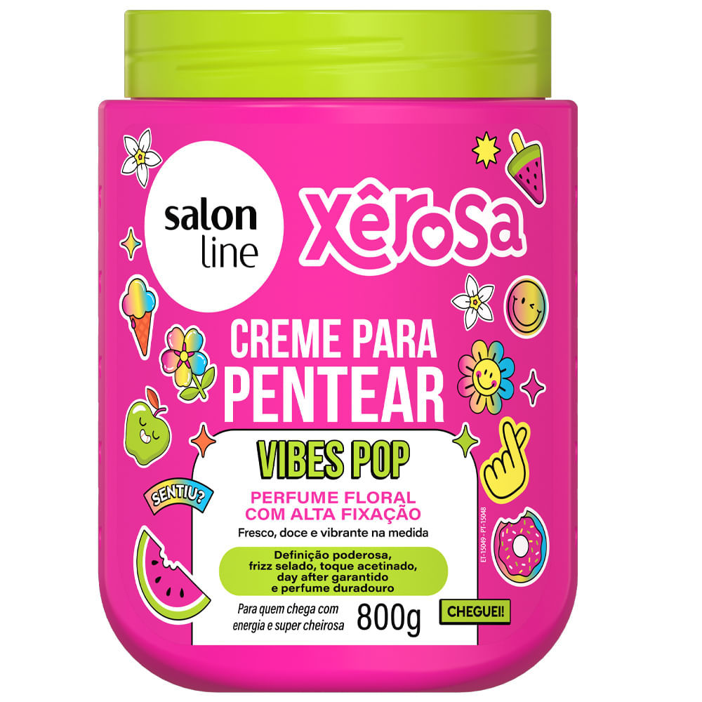 Creme para Pentear Salon Line Xêrosa Vibes Pop 800g em Oferta na Shopee
