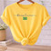 Camiseta Feminina Brasileira Amarela Estampa Brasil T-Shirt 100% Algodão Casual Copa Seleção