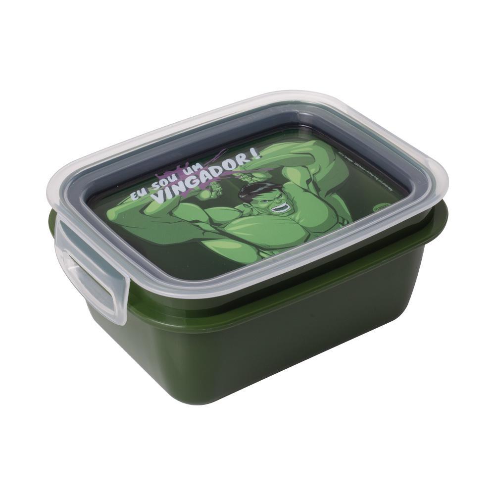 Marmita Hermética Hulk com Divisória Lancheira Plasútil em Oferta na Shopee