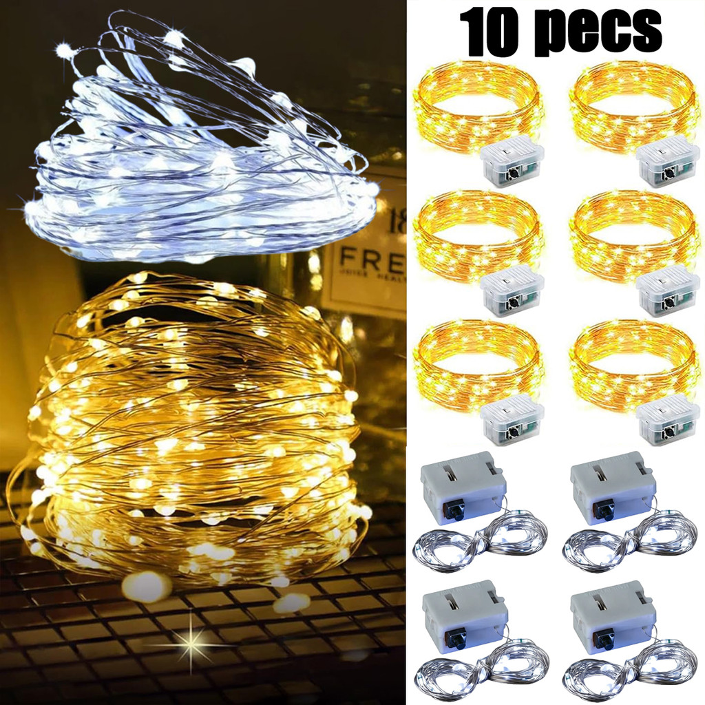 1/5/10 Fios de Luzes de Fada de 2 ou 3 Metros Led Cobre à Prova d’água para Decoração Festa e Natal em Oferta na Shopee