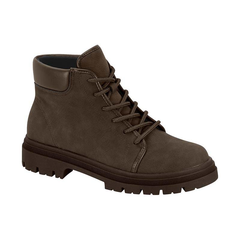 Bota Feminina Coturno Tratorada Estilosa Cano Baixo Tendência Inverno Confortável Moleca Original