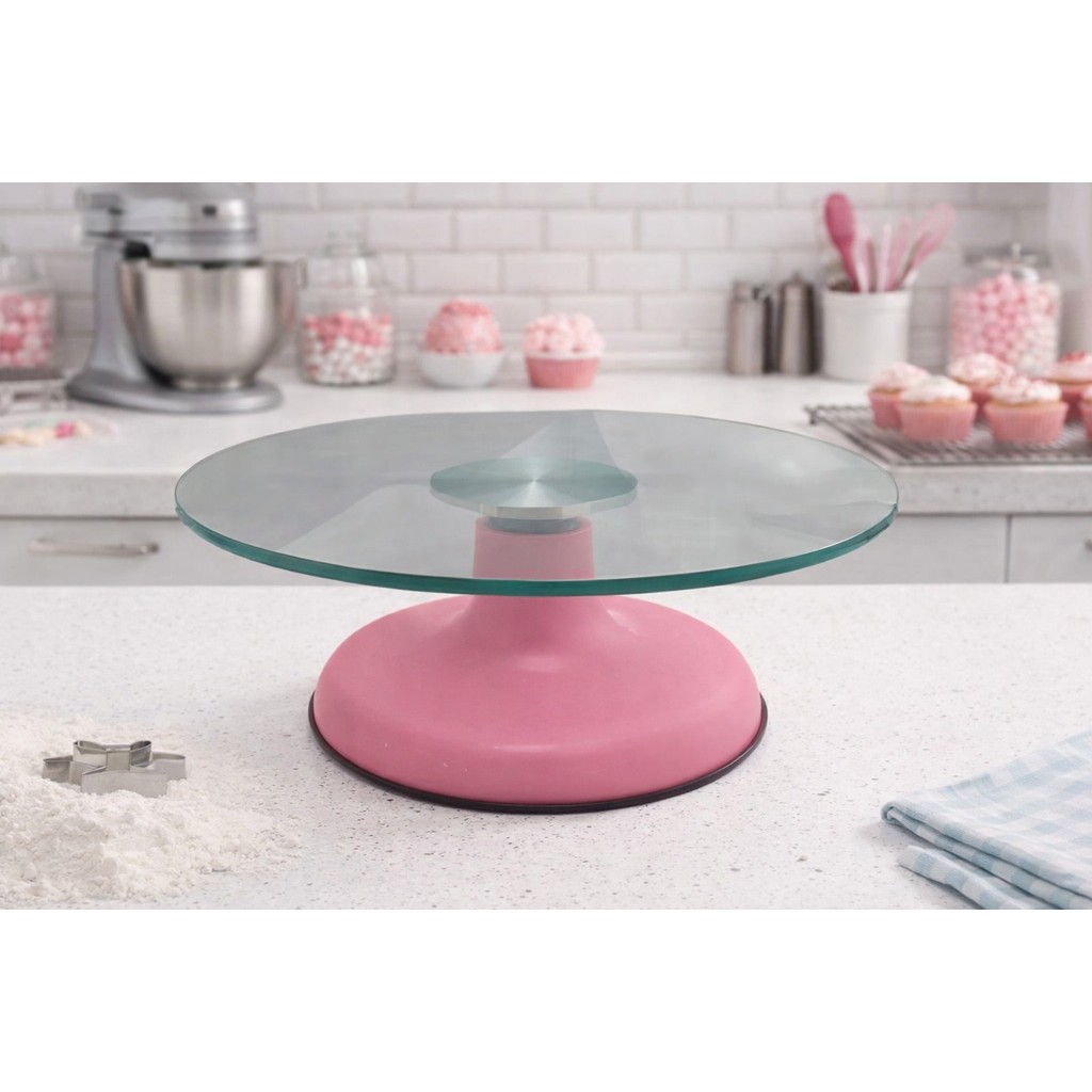 Bailarina De Vidro boleira de vidro confeitaria Rosa Pink