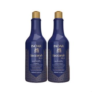 Kit Shampoo + Condicionador Inoar Baccarah Blue Amêndoa e Tâmaras 500ml em Oferta na Shopee