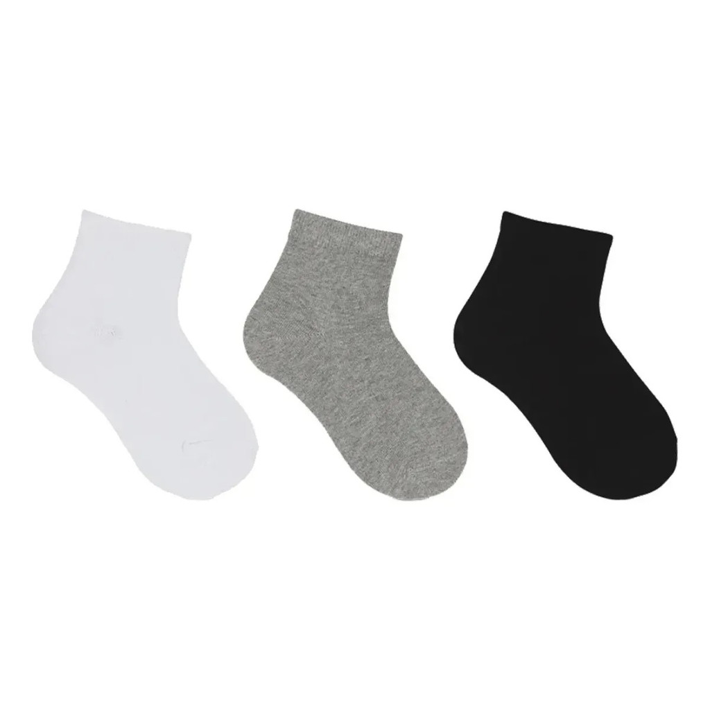 Kit 6 Pares De Meia Infantil Lisos Cano Curto Escolar Hoahi