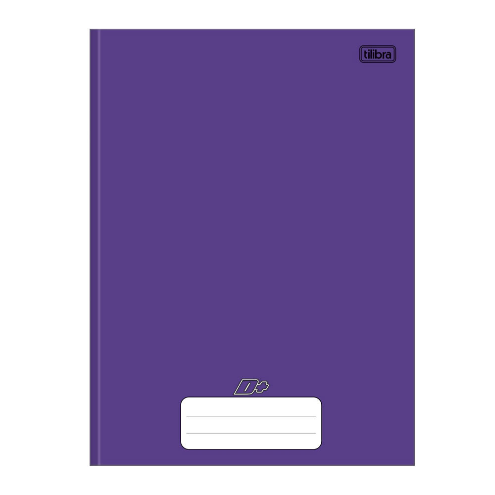 Caderno brochurão capa dura universitário 1x1 48 folhas D Mais Roxo Tilibra