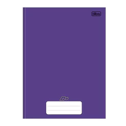 Caderno brochurão capa dura universitário 1x1 48 folhas D Mais Roxo Tilibra