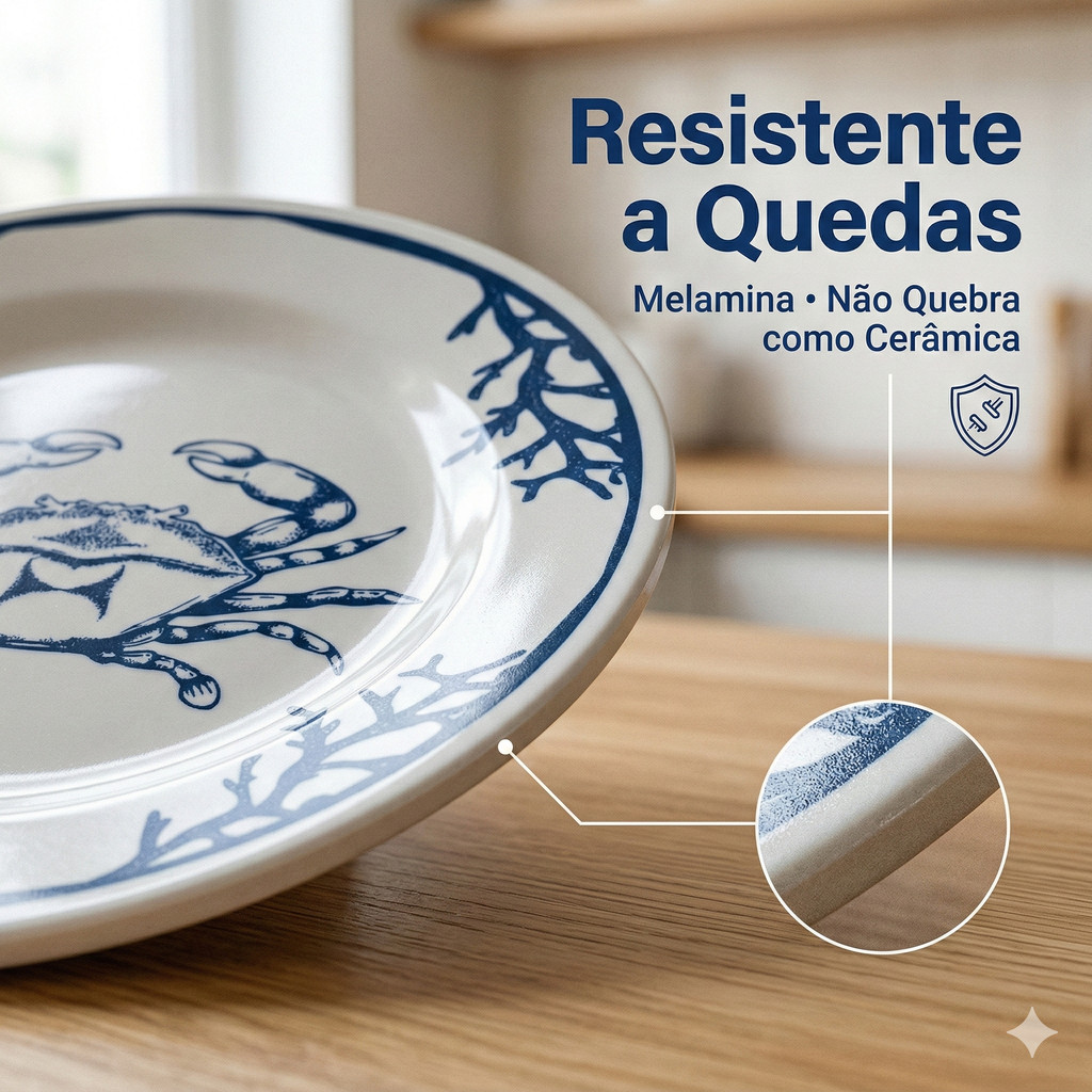 2 Pratos De Melamina Sobremesa 22cm 2 Tigelas Bowls 600ml Flores Cumbuca Mesa Posta Cozinha Decorada