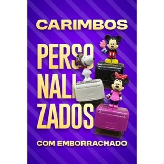 Carimbo Personalizado com Personagem Emborrachado - Medida 38x14mm em Oferta na Shopee