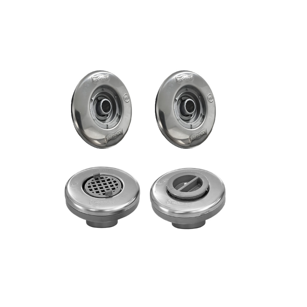 Kit Sodramar Capa Inox 316 Tubo 50 mm: 2 Retornos + 1 Aspiração + 1 Nível (1 1/2)