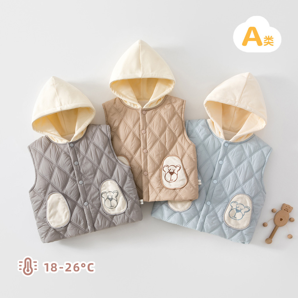 Bebê grosso colete bebê outono inverno colete exterior Wear estilo ocidental colete masculino feminino classe a bonito b