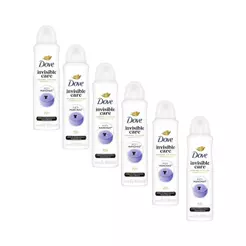 Kit 6 Desodorantes Dove Antitranspirante Aerossol Invisible Dry 150ml