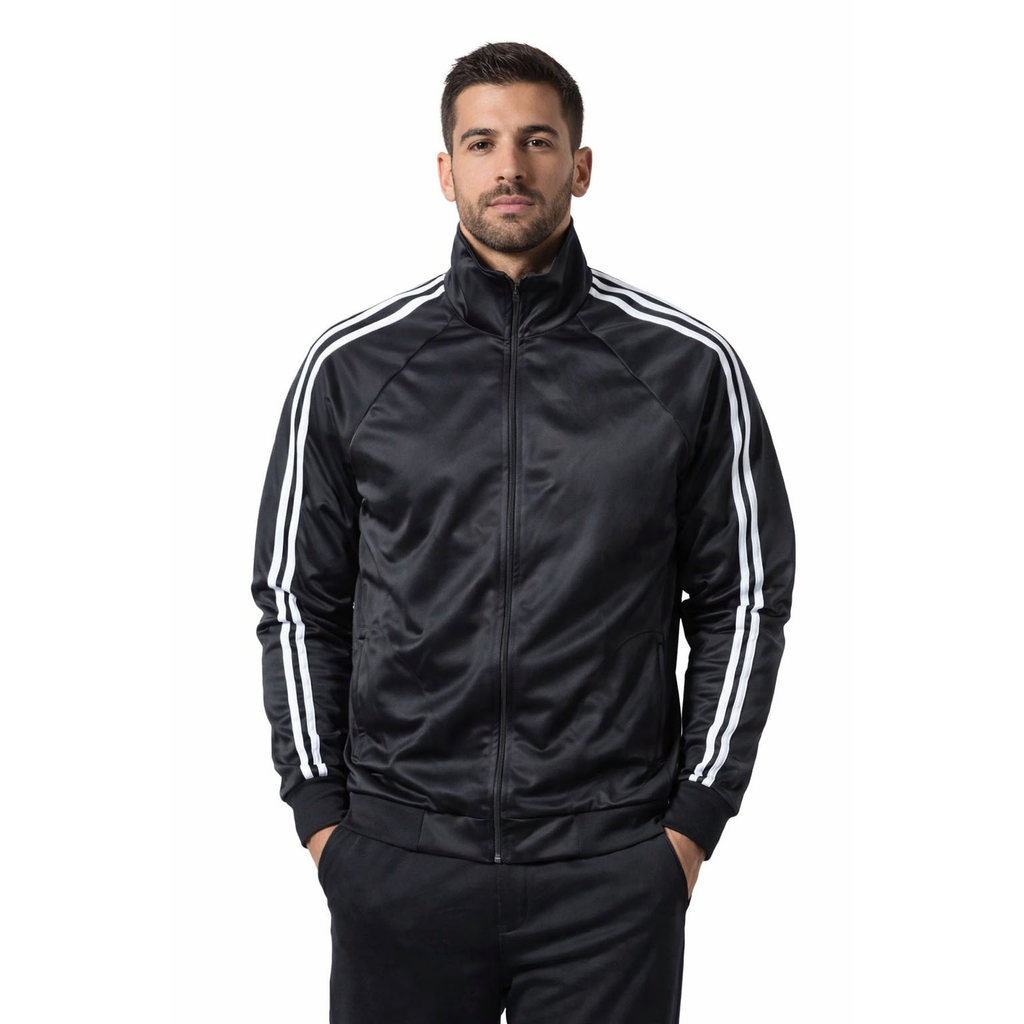 Jaqueta Masculina Gola Alta com Faixas de Cores Variadas Dryfit Moda Outono/Inverno 2K26 Jaqueta Masculina Gola Alta com Faixas de Cores Variadas Dryfit Moda Outono/Inverno 2K26