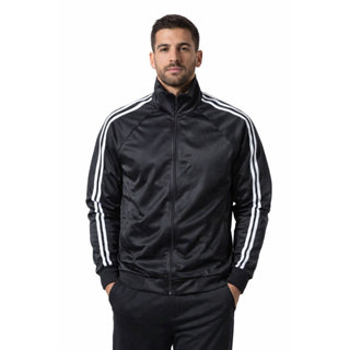 Jaqueta Masculina Gola Alta com Faixas de Cores Variadas Dryfit Moda Outono/Inverno 2K26 em Oferta na Shopee