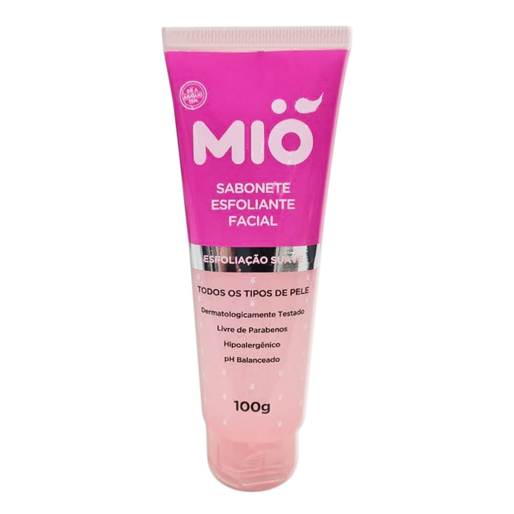 Sabonete Esfoliante Facial Mió Esfoliação Suave para Todos os Tipos de Pele 100g em Oferta na Shopee