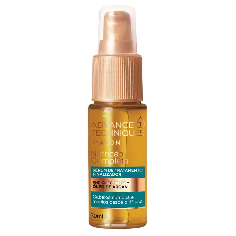 Sérum de Tratamento Finalizador Advance Techniques Avon Nutrição Completa Com Óleo de Argan 30ml em Oferta na Shopee
