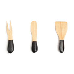 Jogo de Utensílios Para Queijos E Antepastos de Bambu 3pcs - Oikos
