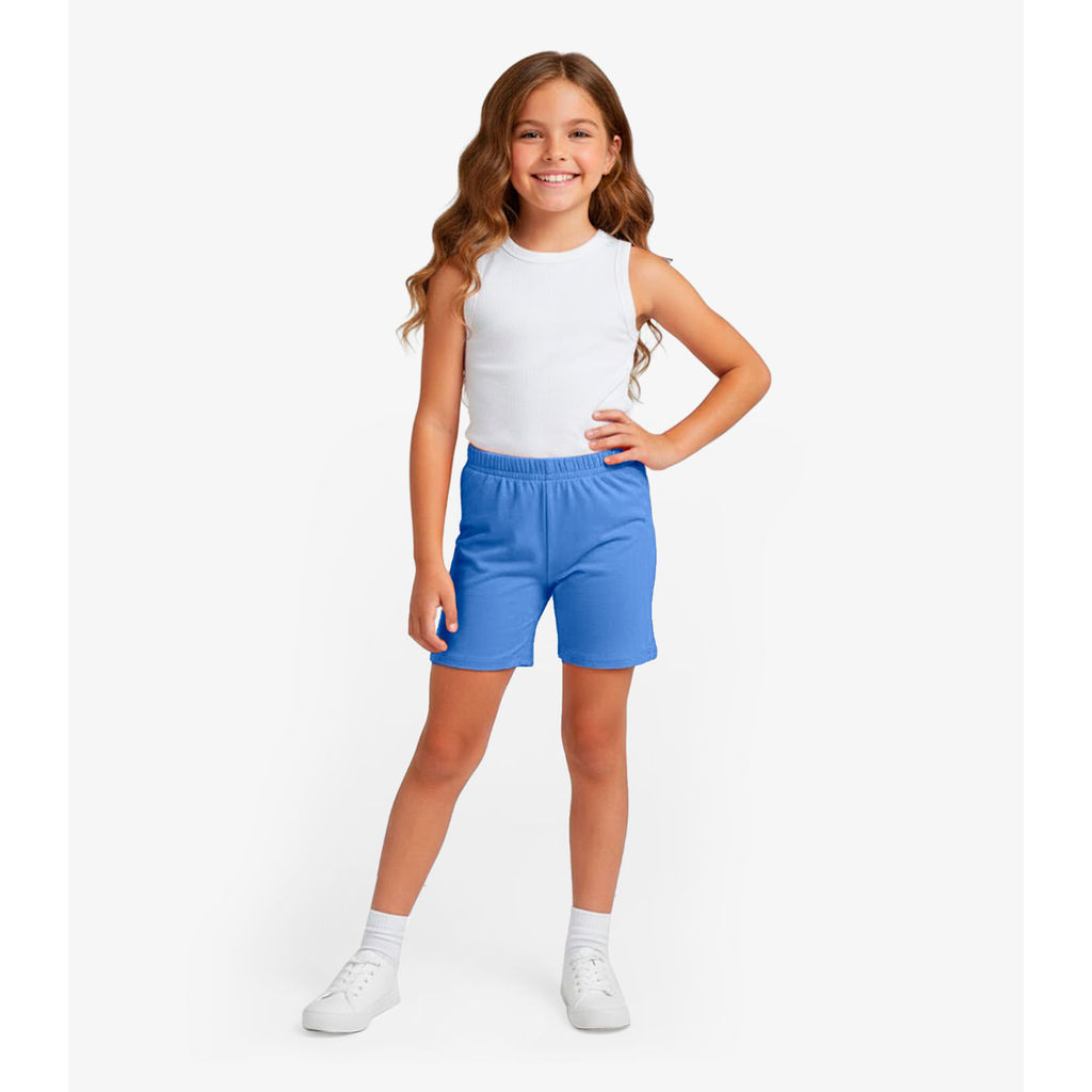 Bermuda Ciclista Infantil Básica Soletex Azul em Oferta na Shopee
