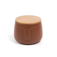 Pote Rosto Dolomita com Tampa de Bambu - Oikos
