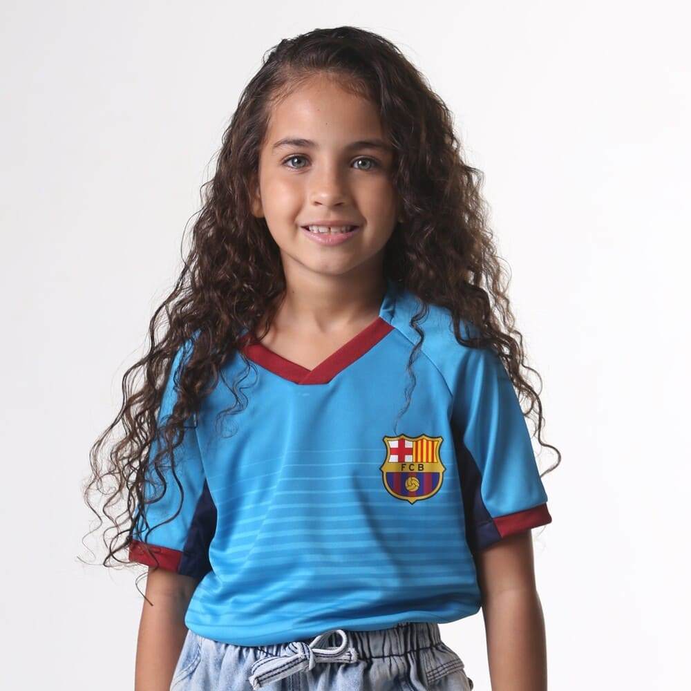 Camiseta Barcelona Phoenix Infantil Azul Claro