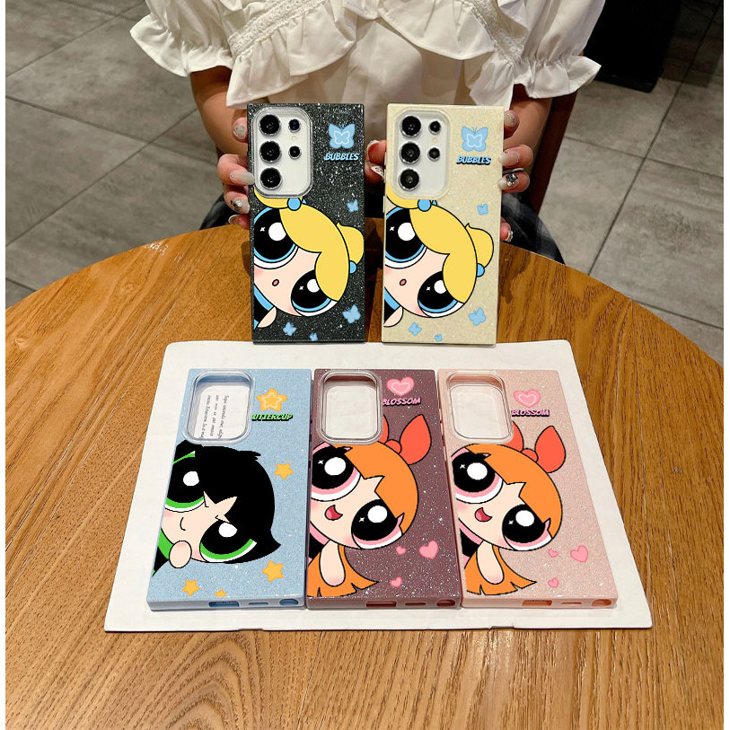 Capa Glitter Para Samsung S26 Ultra S25 S24 S23 Plus S22 S21 S20 A07 A17 A16 A06 A56 Legal Power Meninas Fofa Qianmov004