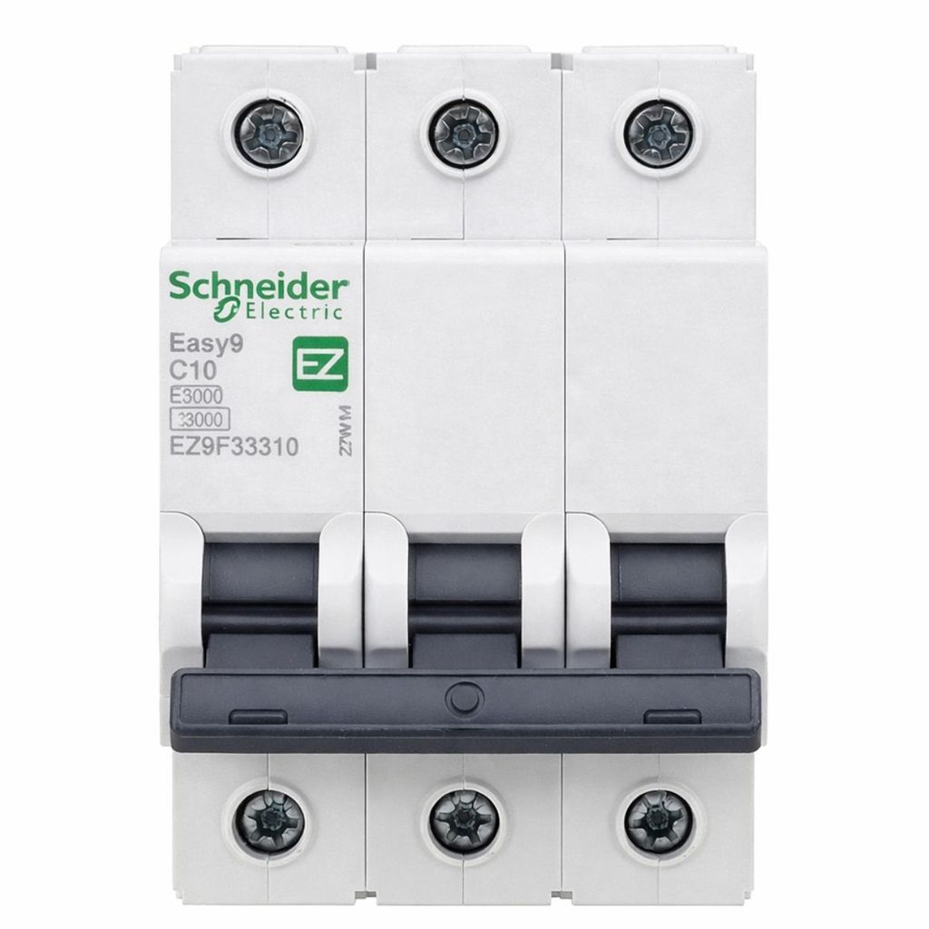 Disjuntor Din Trifasico Tripolar Triplo C 10A Schneider Proteçao Eletrica Montagem Eficiente