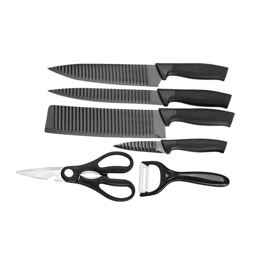 Jogo de Facas Premium de Cozinha Cozinha Inox Antiaderente 6 peças faca utensílio de cozinha