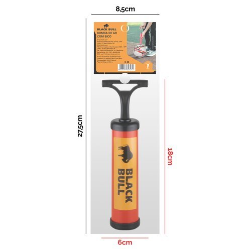 Bomba Manual Portatil Aerador Pneus Produtos Inflaveis Facil Uso Amarela