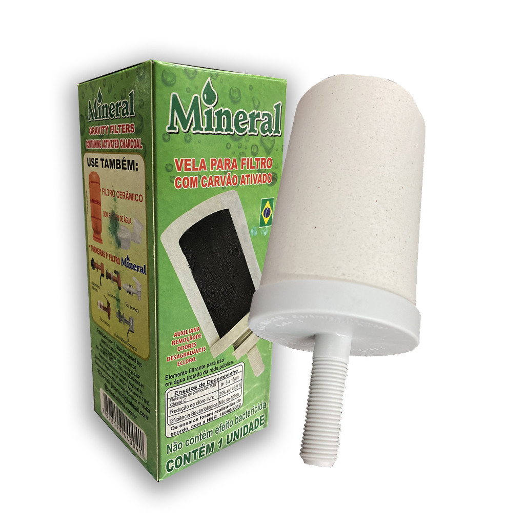 Vela para Filtro De Barro Carvão Ativado Mineral - Entrega Rápida
