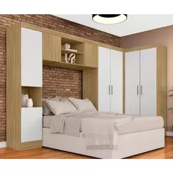 Guarda Roupa Casal Modulado Maeve Boreal/branco - Móveis Arapongas