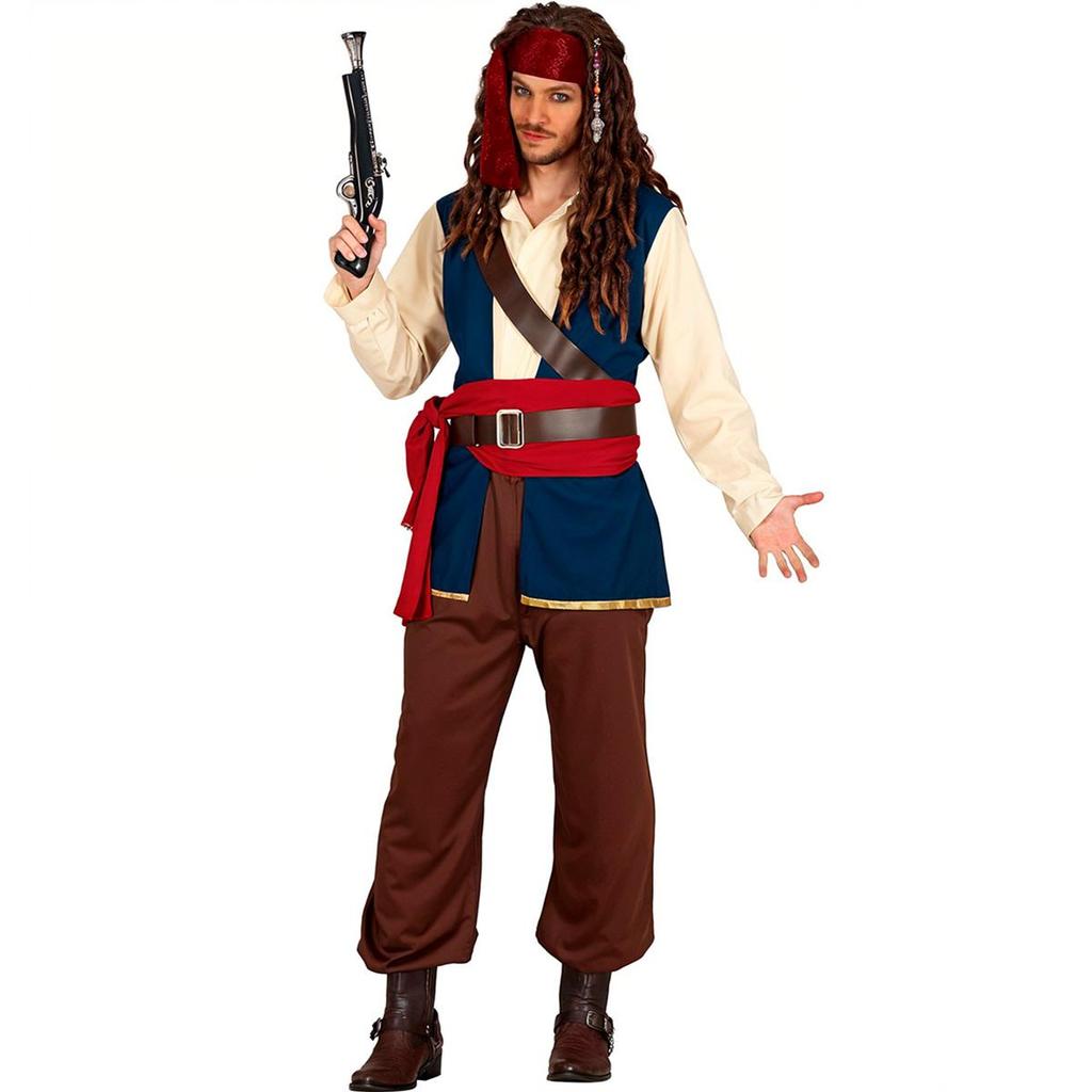 Fantasia Pirata Masculina de Luxo Adulto Cosplay Completa