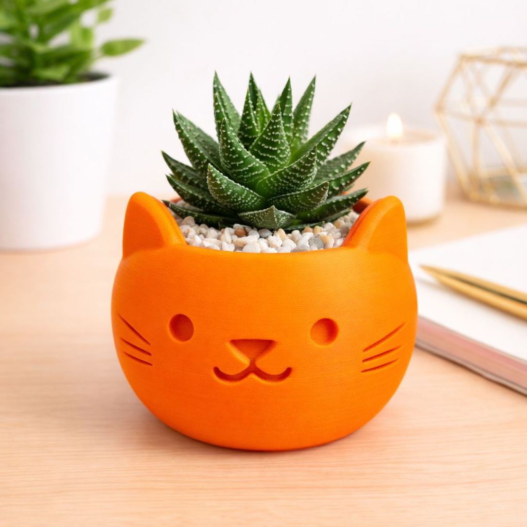 Vaso Decorativo Gatinho para Suculentas e Cactos Cachepot Criativo