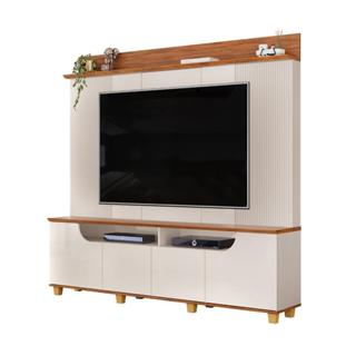 Home Gama 188cm Off White/Freijó - Dj Móveis em Oferta na Shopee