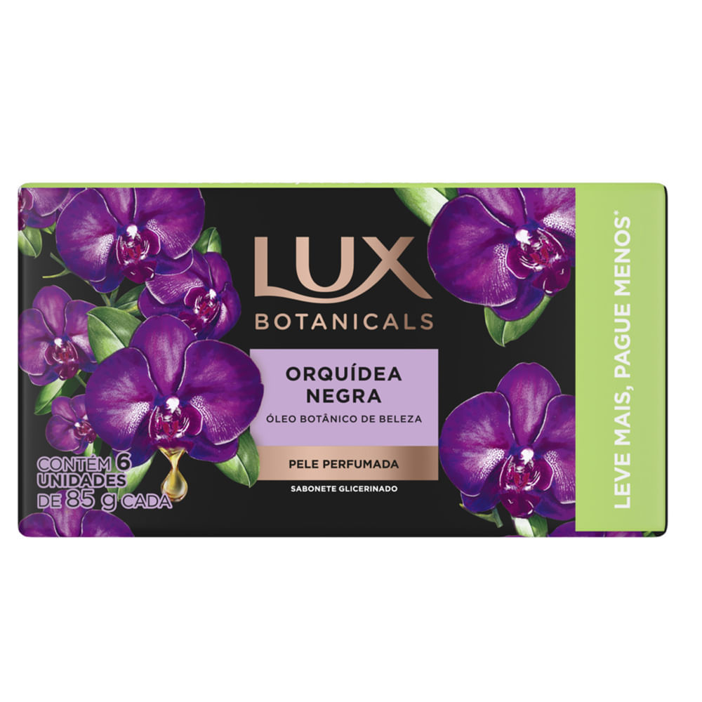 Kit Sabonete Em Barra Lux Botanicals Orquídea Negra Com 6 Unidades 85g em Oferta na Shopee