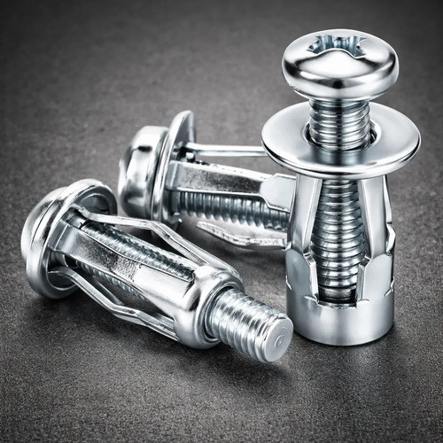 Kit 10, 20 e 50 Unidades Rebites De Expansão Parafuso Repuxo Grampos Expansão Metal Aço