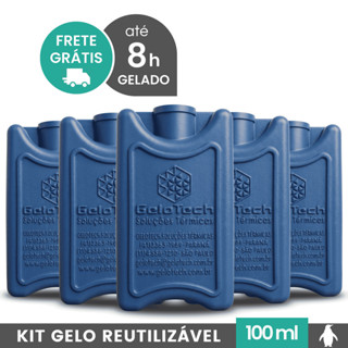 Gelo Reutilizável 100ml Até 8h Gelado Não Molha | GeloTech Rígido Gel Artificial Atóxico em Oferta na Shopee