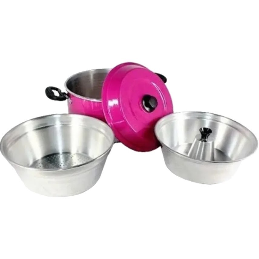 Conjunto 6x1 Cozimento A Vapor Continental Rosa (3pçs)