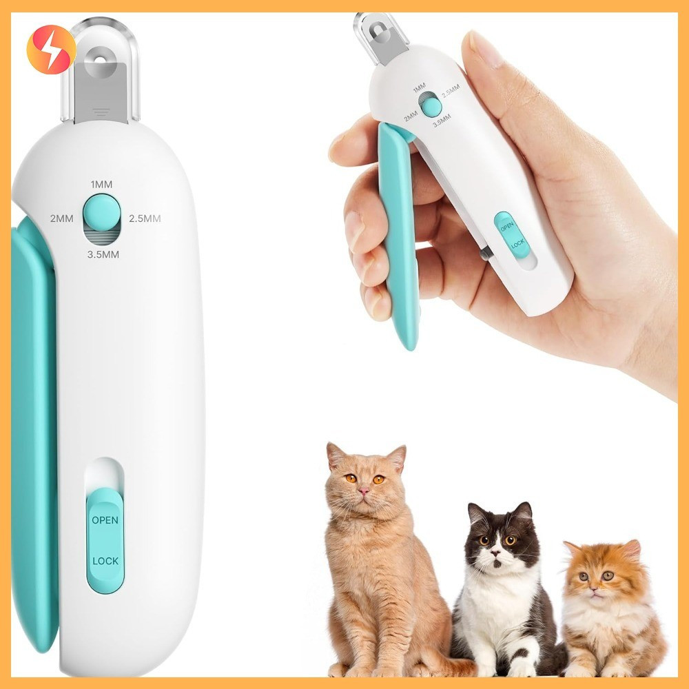 Cortador De Unhas Para Gatos Com Furo Ajustável , Lixa De Unha Oculta , Anti-Respingos , Garra Seguro , Ferramenta De Pr