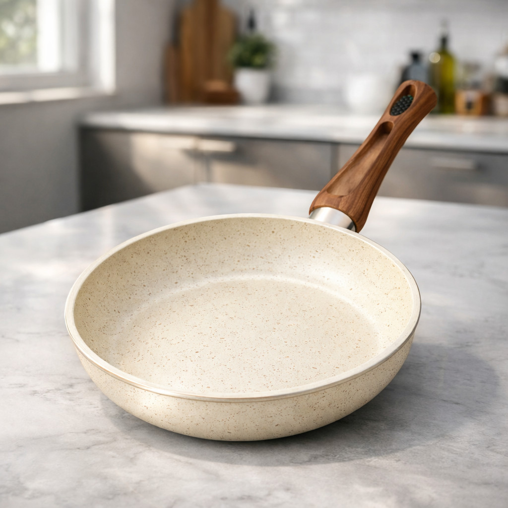 Panela Frigideira Antiaderente Granito Stone Alta Durabilidade Indução Gás 20cm 24cm