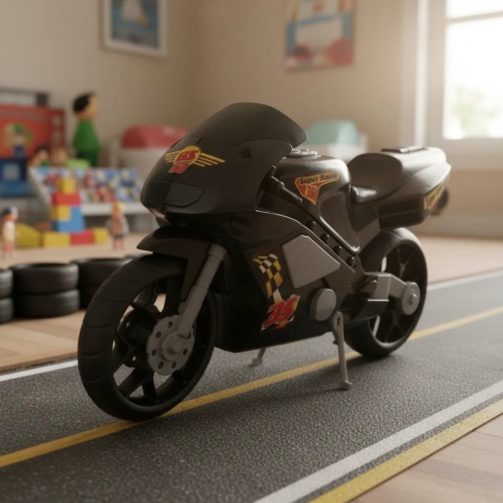 Super Moto Esportiva Preta Brinquedo Infantil Veículo Motocicleta Criança Achadinhos