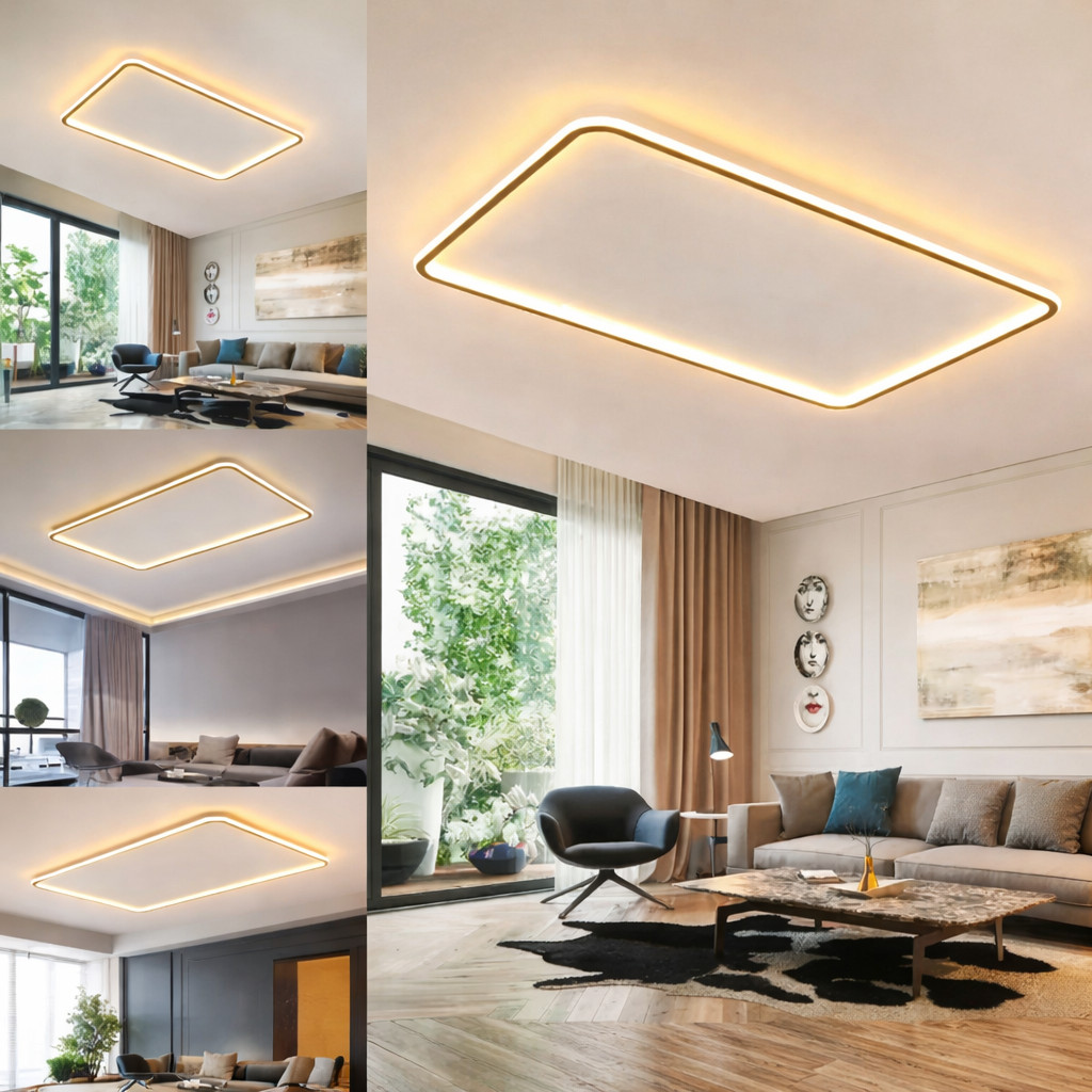 Painel LED Retangular Luminária De Teto Sobrepor Bivolt Ultra Slim Econômica Branca Frio Para Teto De Gesso Ou Laje em Oferta na Shopee