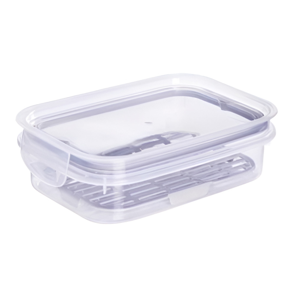 Potes Hermético Porta Frios Com Travas Cesto Escorredor 500ml Frutas Vegetais Alimentos