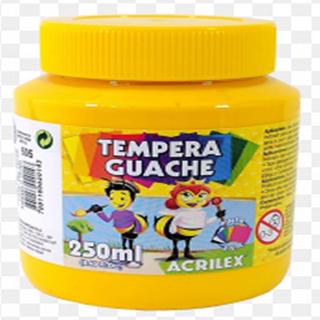 TINTA GUACHE 250ML AMARELO OURO 505 ACRILEX UN - 02025505 em Oferta na Shopee