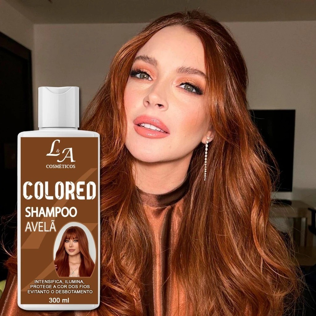 Shampoo Tonalizante Avelã Acobreado - Chocolate Morena Iluminada - S/ Amônia 300ml