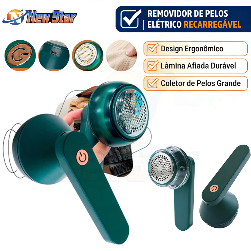New Star Papa Bolinhas Eletrico Tira Pelos de Roupas Removedor Aparador Sem Fio Recarregável